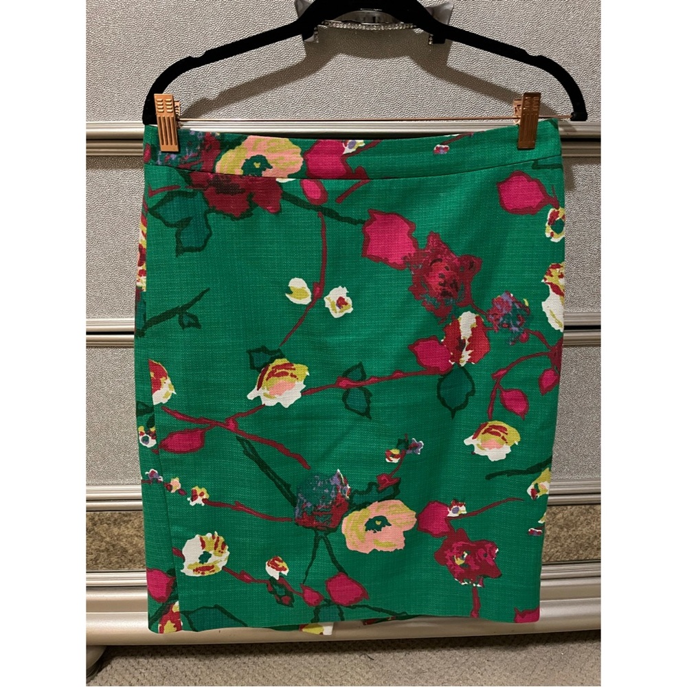 J. Crew Floral pencil skirt